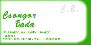 csongor bada business card